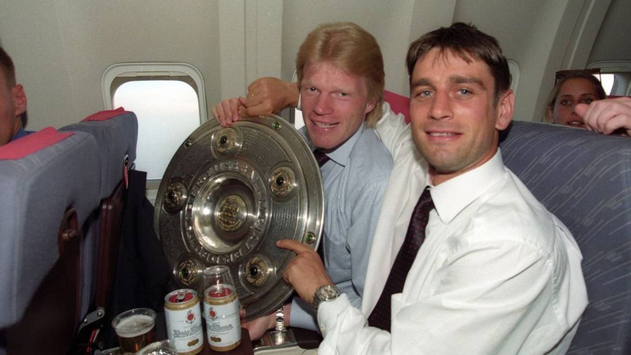 Oliver Kreuzer (l., mit Oliver Kahn) feierte beim FC Bayern große Erfolge