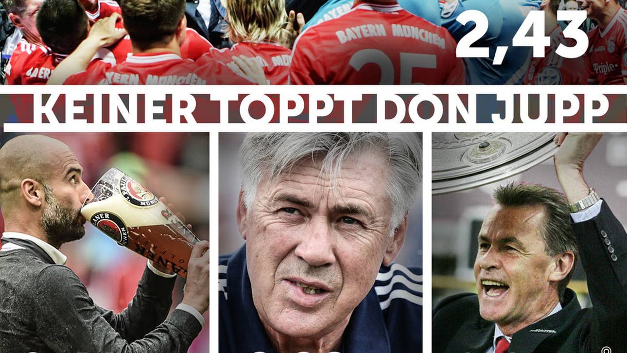 Die Ausbeute von Jupp Heynckes in seiner bislang letzten Amtszeit bei den Bayern kann sich sehen lassen
