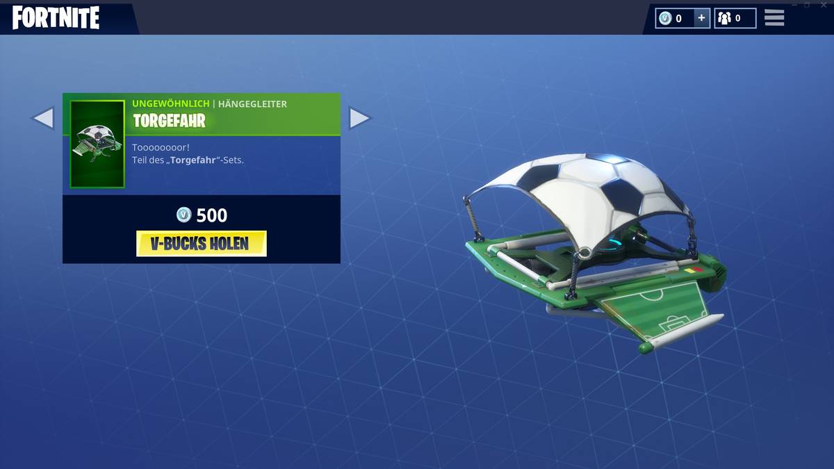 Natürlich zieht sich das WM-Motto auch über alle anderen Teile des Spiels. Der Gleiter "Torgefahr" zeigt ein Spielfeld mit einem Fußball als Fallschirm