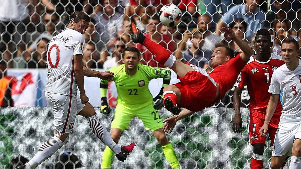 Xherdan Shaqiri traf bei der EM 2016 traumhaft gegen Polen