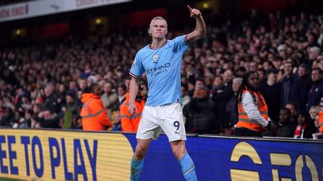 Erling Haaland erzielt sein 26. Premier-League-Tor im 22. Spiel. Damit hat er schon jetzt einen Vereinsrekord eingestellt.