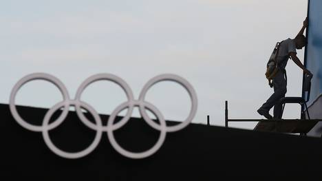 Olympic Preparations Continue Along Copacabana Beach in Rio