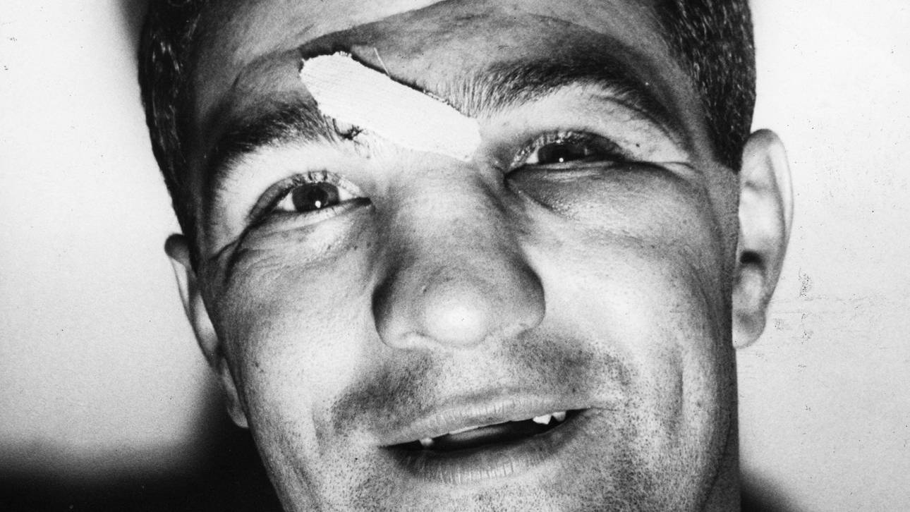 Der legendäre Boxer Rocky Marciano im Jahr 1950