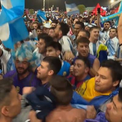 Ekstase pur! Hier rasten Argentiniens Fans aus