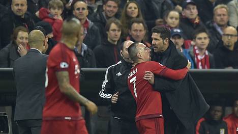 Franck Ribery und Diego Simeone