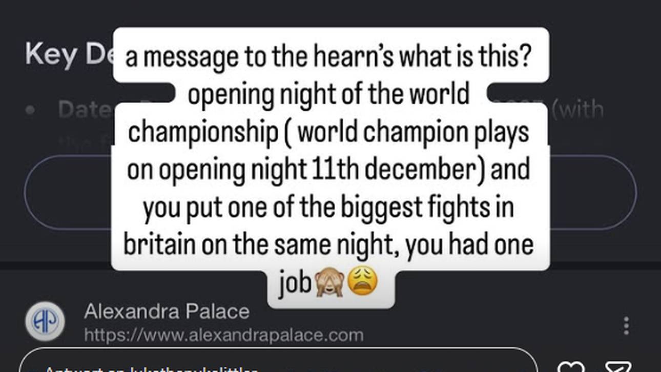 Littlers erste Reaktion auf die Terminierung des Boxkampfes zwischen Tyson Fury und Anthony Joshua