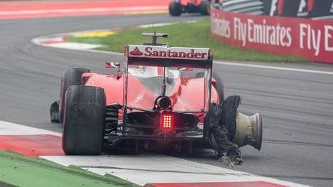 Sebastian Vettel schied in Spielberg mit einem Reifenplatzer aus
