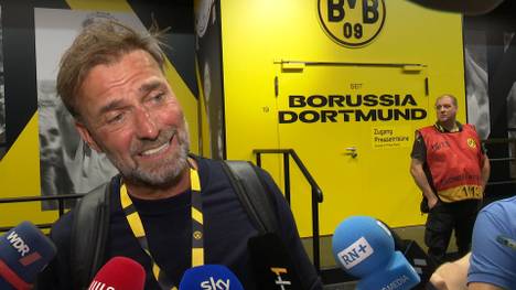 Jürgen Klopp kehrt beim Abschiedsspiel von Jakub Blaszczykowski und Lukasz Piszczek an die Seitenlinie beim BVB zurück. Nach der Partie spricht Klopp 