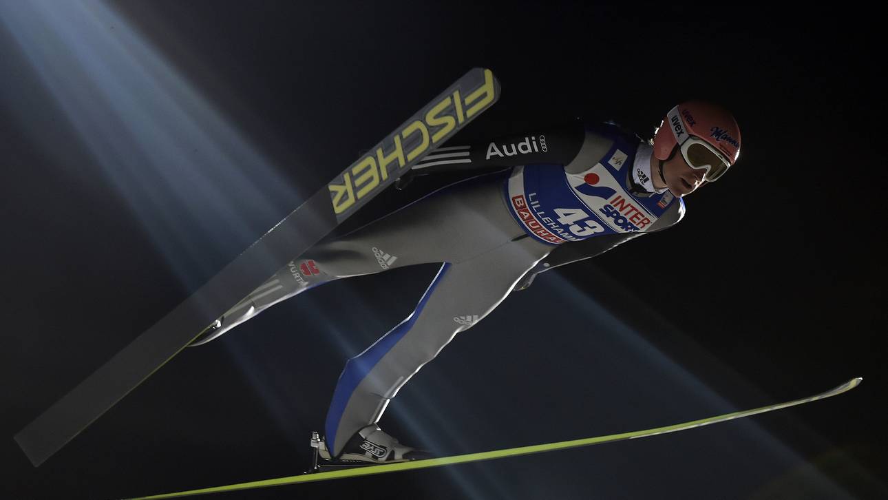 Freund springt knapp am Podest vorbei