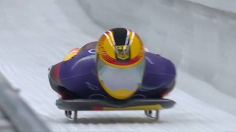 Christopher Grotheer und Axel Jungk holen für die deutschen Skeletonis im olympischen Eiskanal Bronze und Silber - nur ein Brite scheint unschlagbar. 