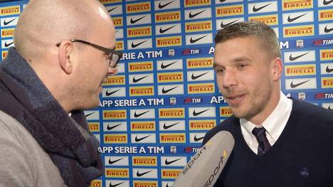 Lukas Podolski im Interview mit Michael Gößl