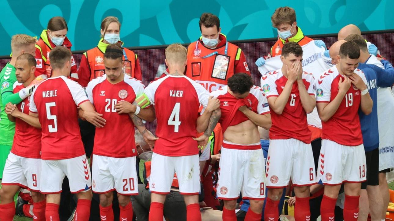 Beim EM-Spiel in Kopenhagen: Däne Eriksen kollabiert