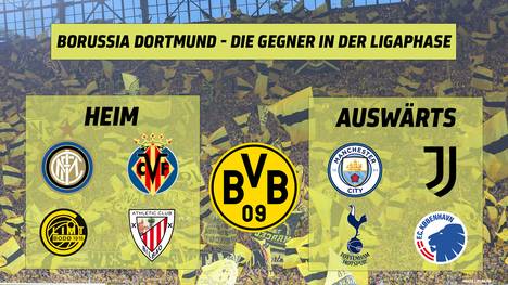 Borussia Dortmund will neben der Liga und dem DFB-Pokal auch in der Champions League angreifen. Nun stehen auch die acht Gegner der Schwarz-Gelben für die Ligaphase fest. 