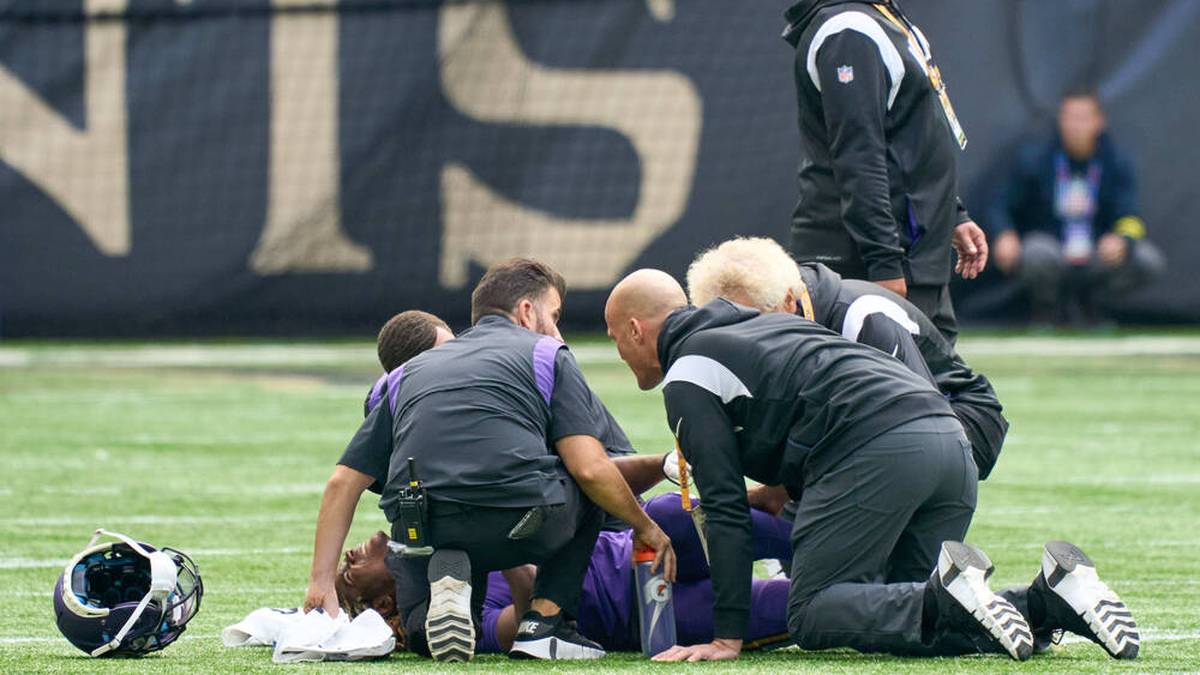 Lewis Cine von den Minnesota Vikings verletzte sich beim NFL-Spiel in London gegen New Orleans Saints schwer