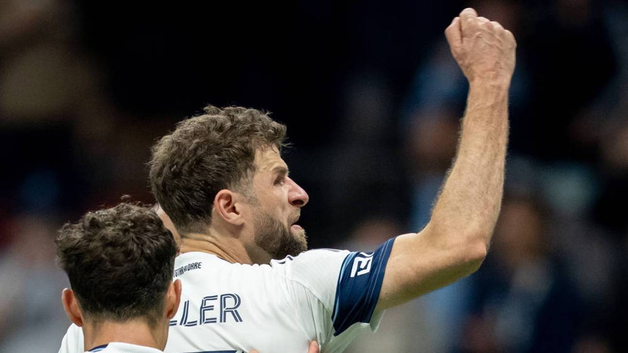 Thomas Müller bejubelt den späten Ausgleich seiner Whitecaps