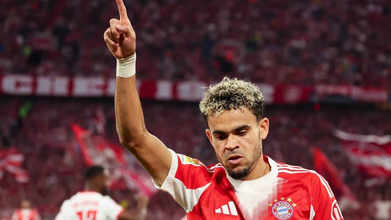 Luis Díaz bejubelt sein erstes Bundesligator für den FC Bayern