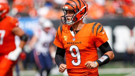 Bengals-Quarterback Joe Burrow gegen die Patriots