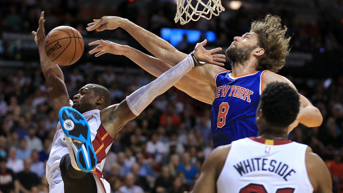 Auch mit 33 Jahren ist Dwyane Wade noch ganz schön beweglich. Dennoch kassiert Miami eine überraschende Niederlage gegen die New York Knicks - und das vor heimischer Kulisse