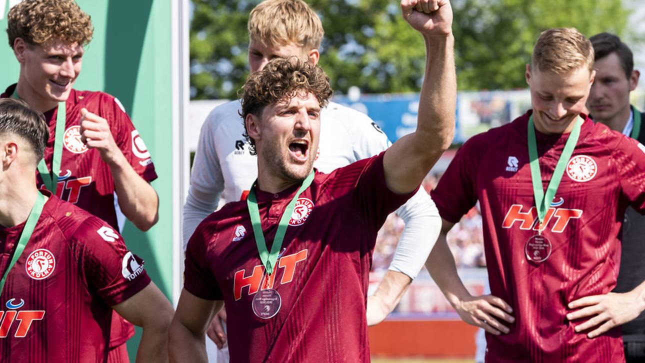 Jubel bei Enzo Wirtz über den Aufstieg
