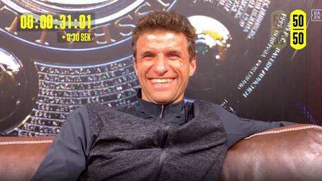 Wie viele Ecken gab's im Finale 2013 und was ist eine Phantomgrätsche? Thomas Müller stellt sich ungewöhnlichen Quiz-Fragen.