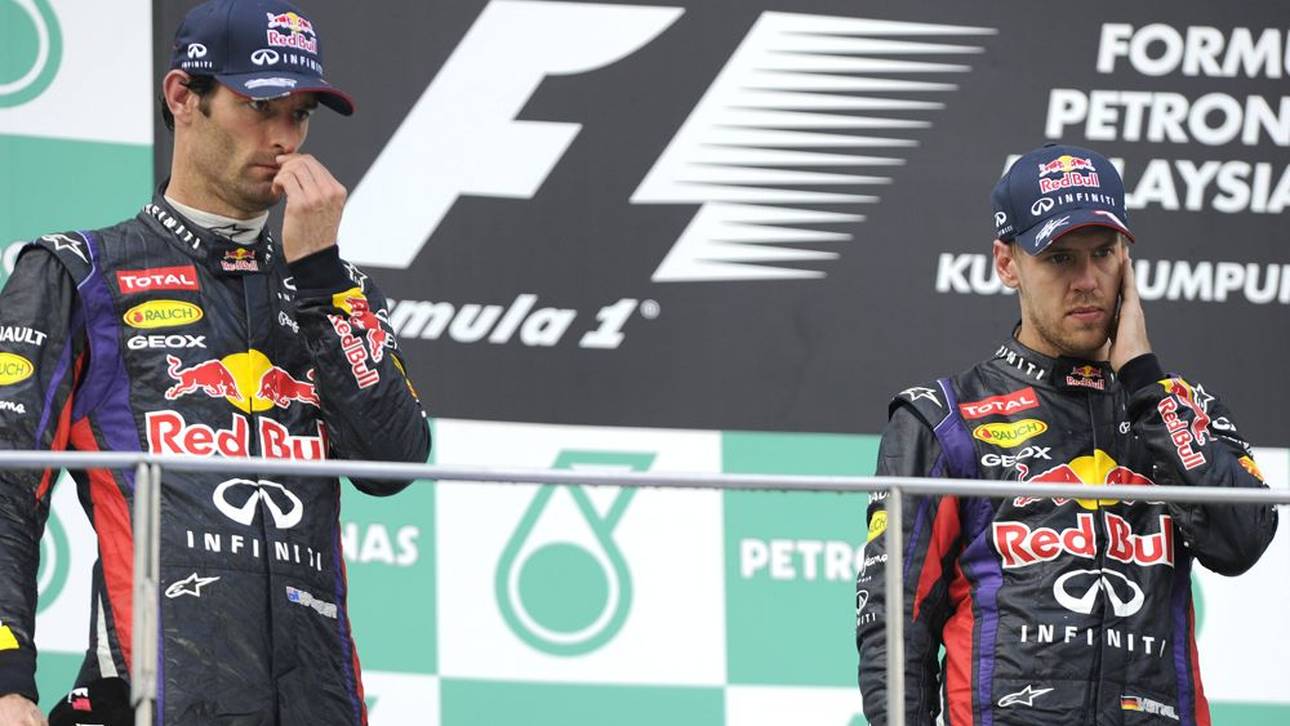 Neben Sebastian Vettel (r.) agierte Mark Webber unfreiwillig als eine "Nummer 2"
