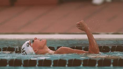 Franziska van Almsick gewann bei der Schwimm-WM 1994 Gold über 200 Meter Frestil
