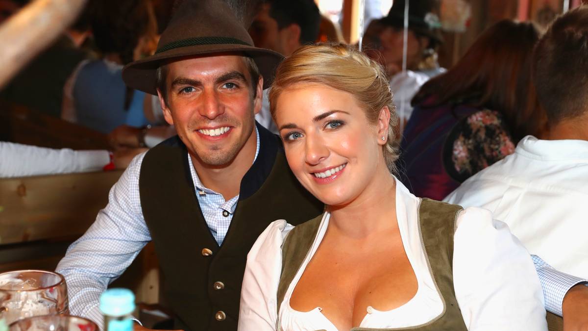 Philipp Lahm mit seiner Frau Claudia