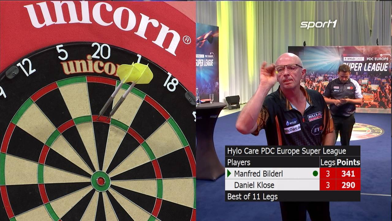 Manfred Bilderl gegen Daniel Klose in der HYLO CARE PDC Super League