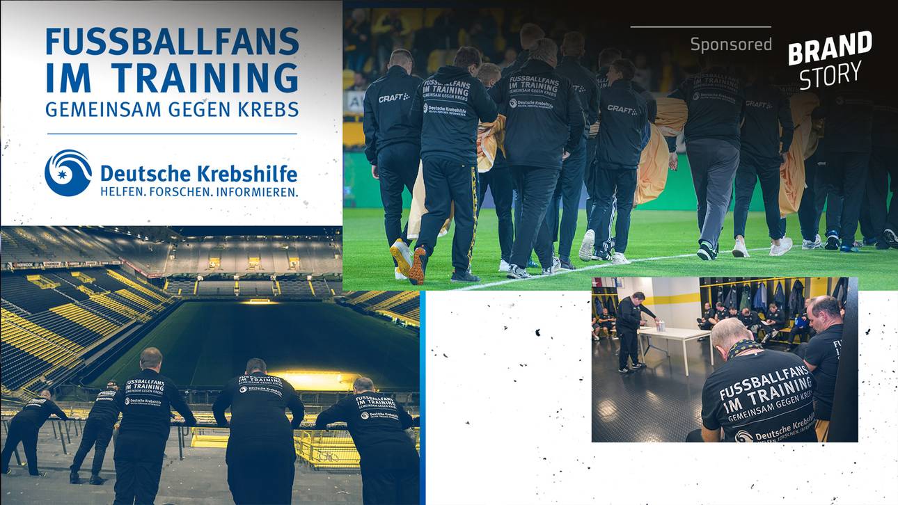 Fußballfans im Training – eine Initiative der Deutschen Krebshilfe