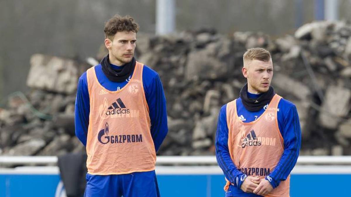 Leon Goretzka und Max Meyer im Training des FC Schalke 04