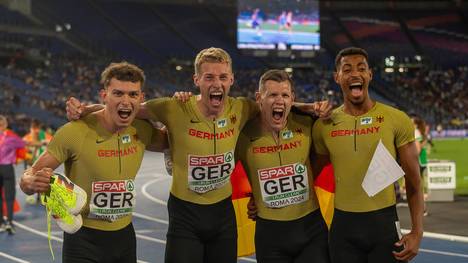 Die deutsche Männer-Staffel über 4x400 m hat bei der Leichtathletik-EM die Bronzemedaille geholt