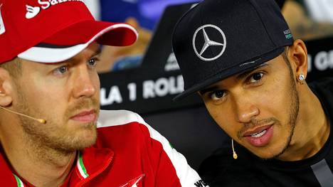 Lewis Hamiltons' großer Respekt vor Sebastian Vettel (l.) ist neu. Bekundet der Brite ihn auch 2016?