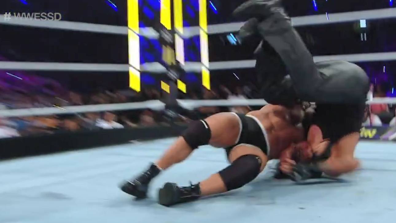 Bill Goldberg verunglückte im WWE-Duell mit dem Undertaker sein Jackhammer-Finisher