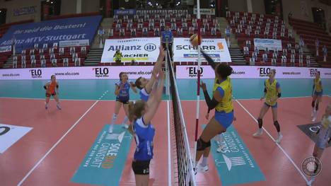 Der Allianz MTV Stuttgart steht im Playoff-Halbfinale gegen Schwerin mit dem Rücken zur Wand. Der Klassiker wird dann zum Spiel der Kuriositäten.