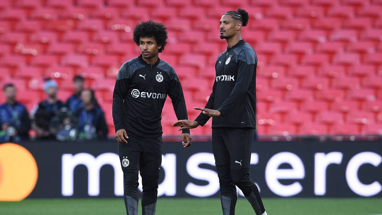 Sébastien Haller (r.) und Karim Adeyemi (l.) 