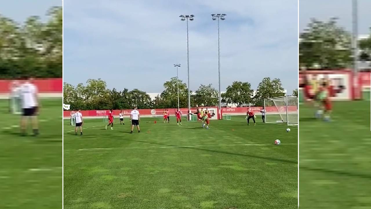 Moussa Niakhaté glänzt im Training von Mainz 05 mit einem Fallrückzieher