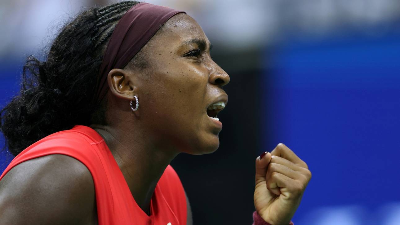 Gauff mit viel Mühe weiter