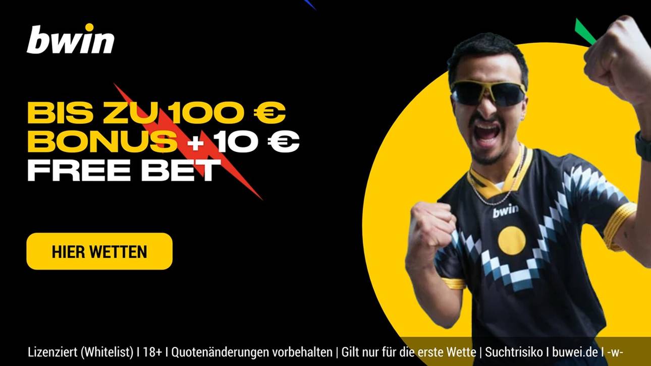 Zur EM gibt es bei Bwin einen 100€ Bonus mitsamt einer 10€ Freebet zum Start.