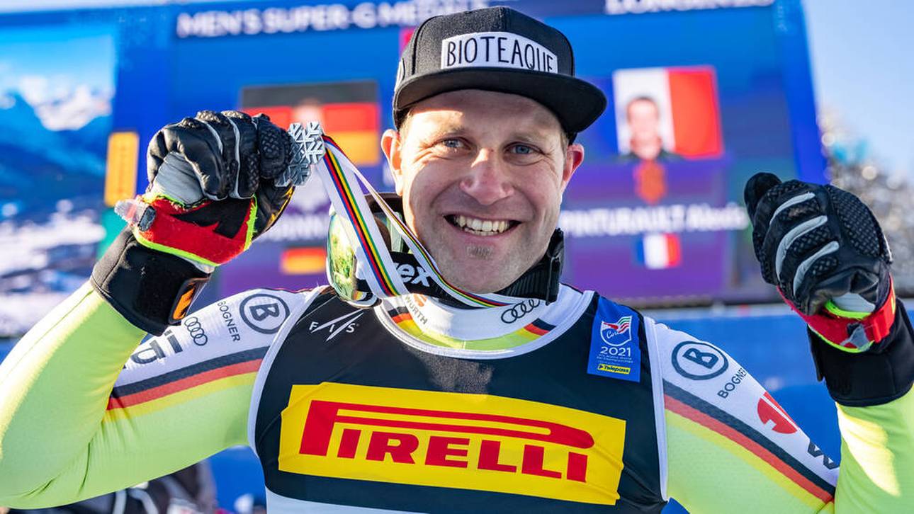 Romed Baumann gewann 2021 WM-Silber im Super-G