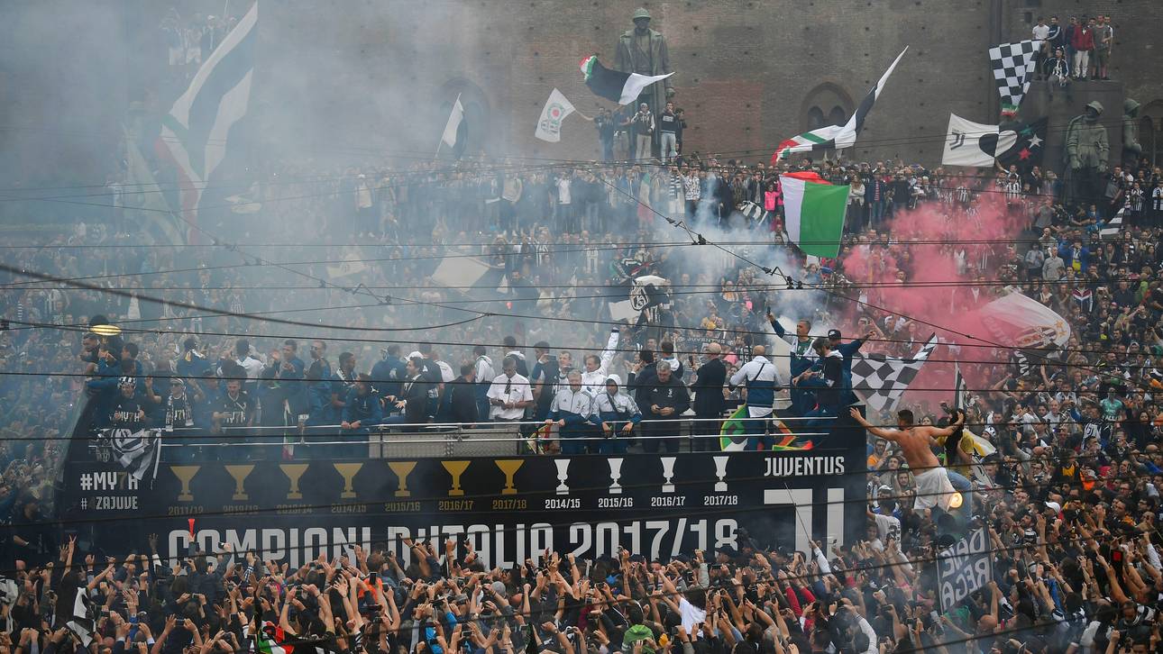 Verletzte Fans bei Juve-Meisterfeier