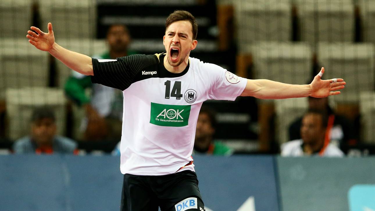Patrick Groetzki vom DHB-Team jubelt
