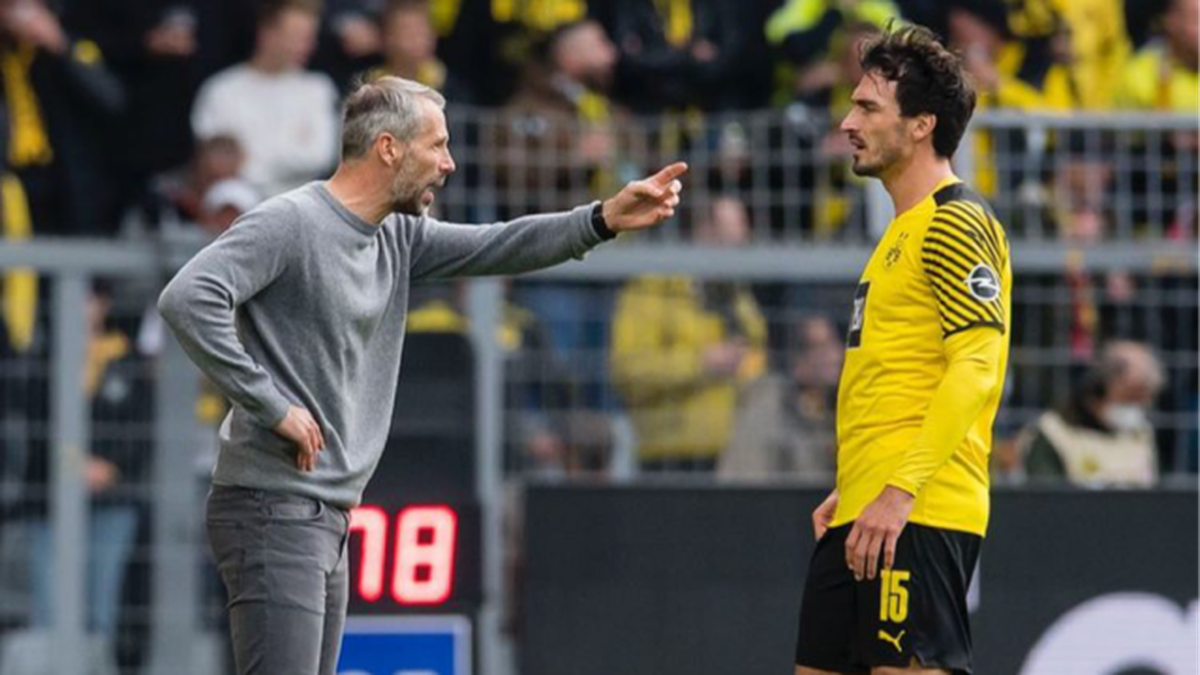 Mats Hummels verabschiedet sich von Marco Rose