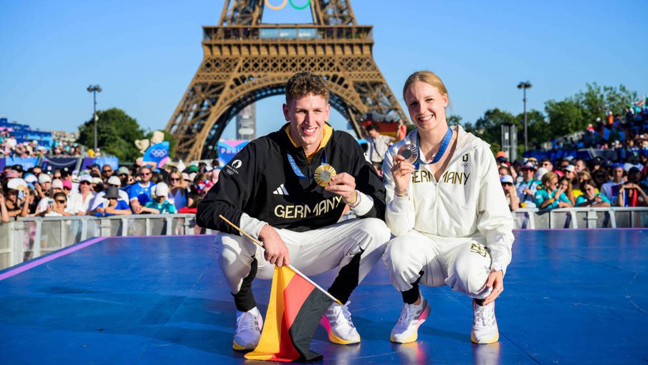 Lukas Märtens (l.) und Isabel Gose (r.) standen bei Olympia besonders im Fokus