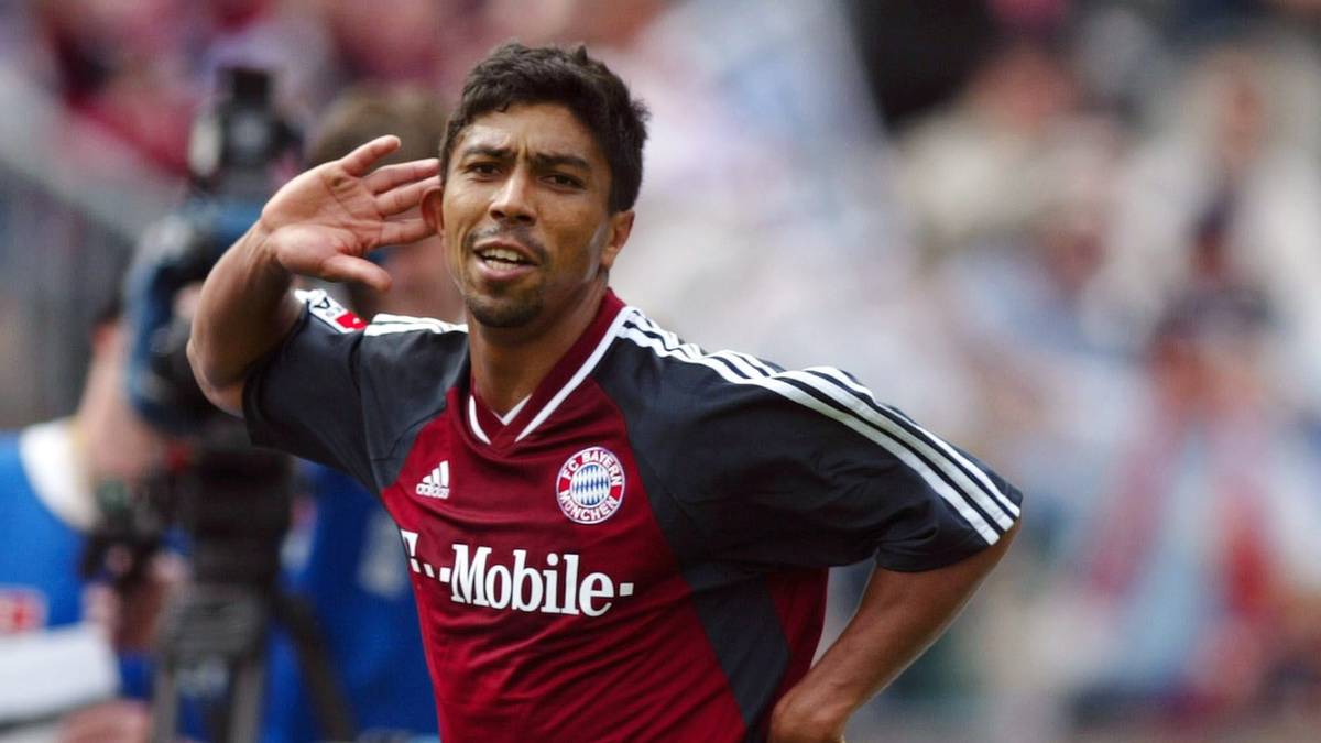 GIOVANE ELBER: Der erste Brasilianer, der so richtig einschlägt beim FC Bayern, ist dieser lebensfrohe Herr. Giovane Elber wirbelt von 1997 bis 2003 sechs Jahre lang im Münchner Sturm, erzielt in 266 Spielen 140 Tore - und ist damit bis heute der Rekord-Brasilianer der Bayern