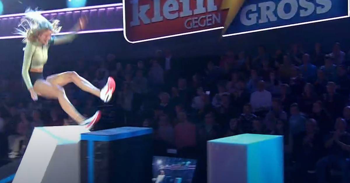 German Track and Field Star Alica Schmidt Falls in TV Competition Against 13-Year-Old Sprinter