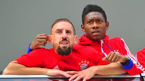 Franck Ribery (l.) und David Alaba treiben gerne Späße miteinander