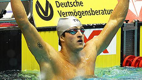 Markus Deibler holt sich bei der WM 2014 in Doha den Weltrekord über 100m Lagen