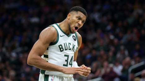 Giannis Antetokounmpo jubelt über einen Sieg