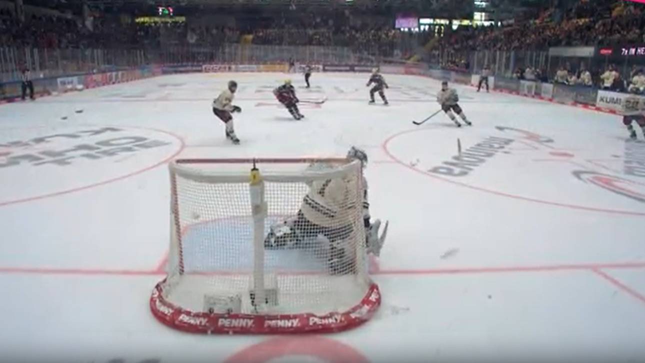 Kuriose Szene: Puck im Tor, aber kein Treffer