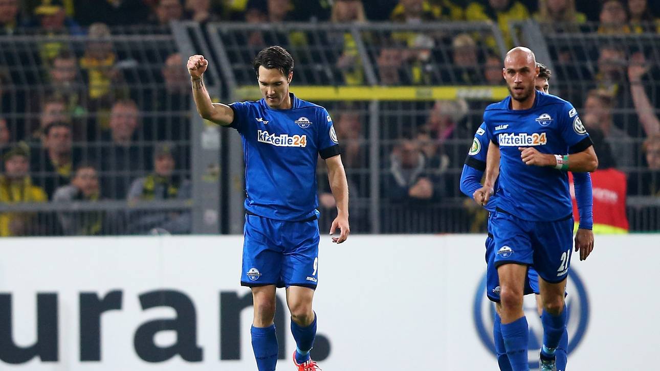 Srdjan Lakic und Daniel Brückner vom SC Paderborn